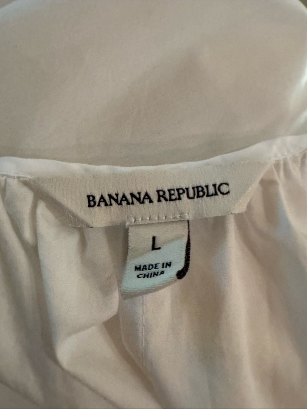 Banana Republic White Sleeveless Maxi Dress with Eyelet Hem - Picture 5 of 6